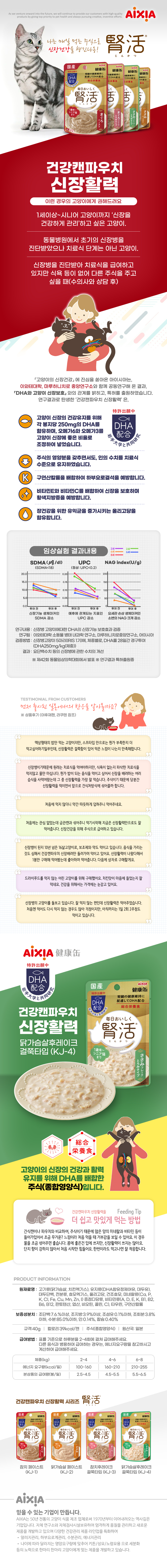 건강캔파우치 신장활력 닭가슴살 후레이크 걸쭉타입